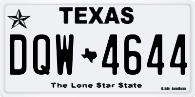 TX license plate DQW4644