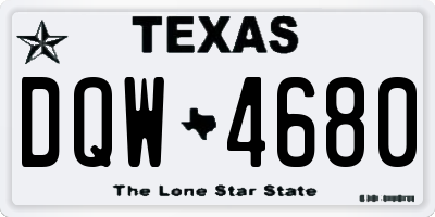 TX license plate DQW4680