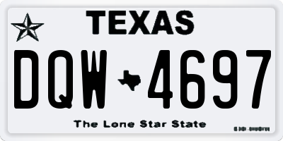 TX license plate DQW4697
