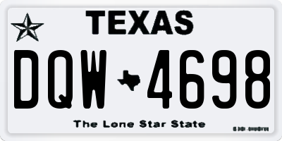 TX license plate DQW4698