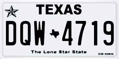 TX license plate DQW4719