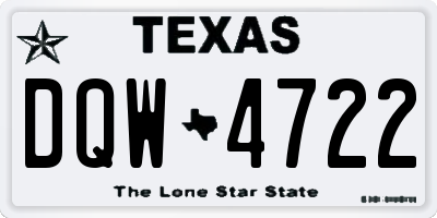 TX license plate DQW4722