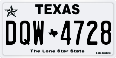 TX license plate DQW4728