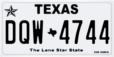TX license plate DQW4744
