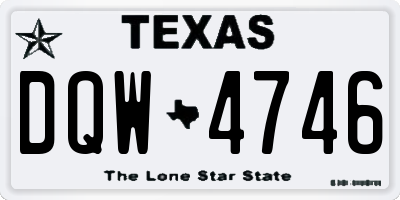 TX license plate DQW4746