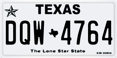 TX license plate DQW4764