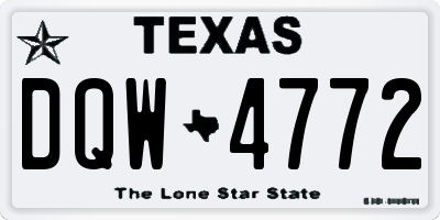 TX license plate DQW4772