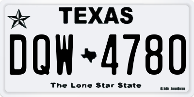 TX license plate DQW4780