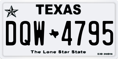 TX license plate DQW4795