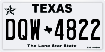 TX license plate DQW4822