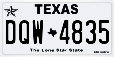 TX license plate DQW4835