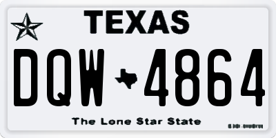 TX license plate DQW4864