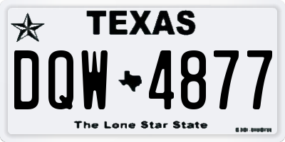 TX license plate DQW4877