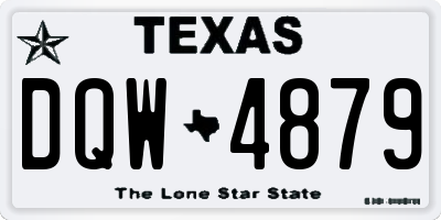 TX license plate DQW4879