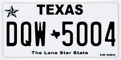 TX license plate DQW5004