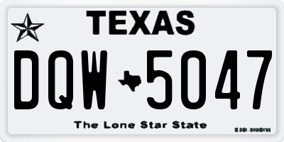 TX license plate DQW5047