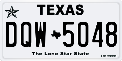 TX license plate DQW5048