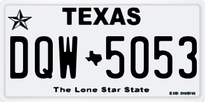 TX license plate DQW5053