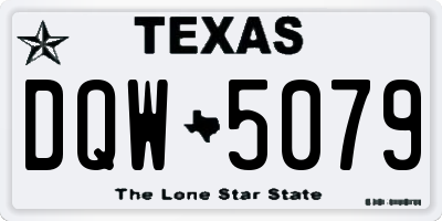 TX license plate DQW5079