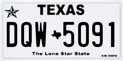 TX license plate DQW5091