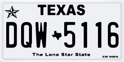 TX license plate DQW5116
