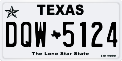 TX license plate DQW5124