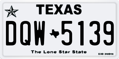 TX license plate DQW5139