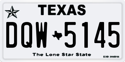 TX license plate DQW5145