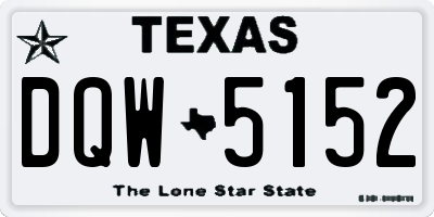 TX license plate DQW5152