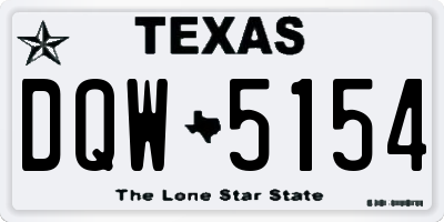 TX license plate DQW5154