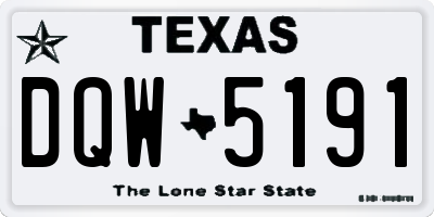 TX license plate DQW5191