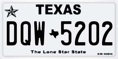 TX license plate DQW5202