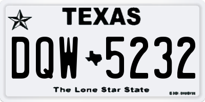 TX license plate DQW5232