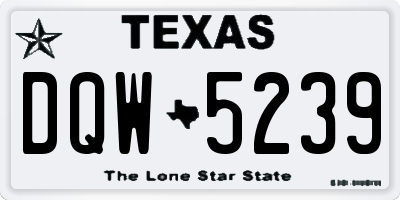TX license plate DQW5239