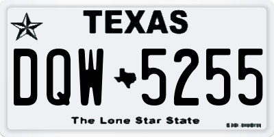 TX license plate DQW5255