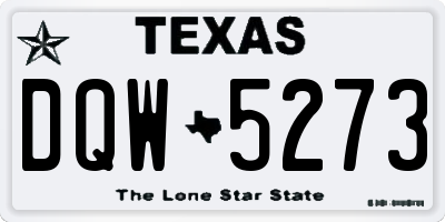 TX license plate DQW5273