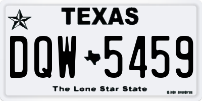 TX license plate DQW5459