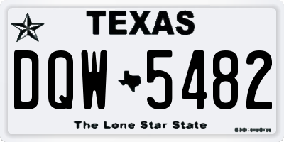 TX license plate DQW5482