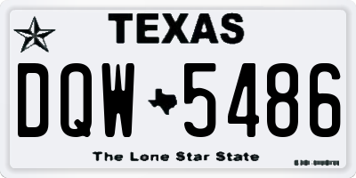 TX license plate DQW5486