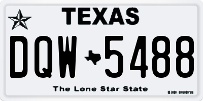 TX license plate DQW5488