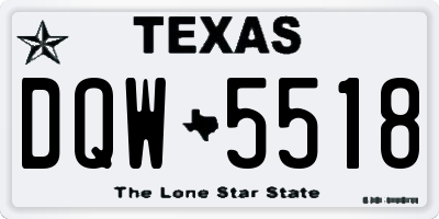 TX license plate DQW5518