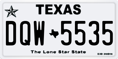TX license plate DQW5535