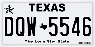 TX license plate DQW5546