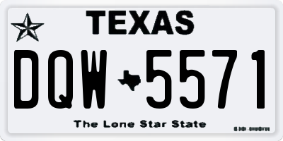 TX license plate DQW5571
