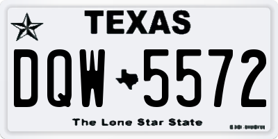 TX license plate DQW5572