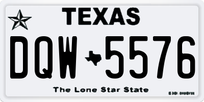 TX license plate DQW5576