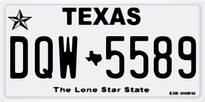 TX license plate DQW5589