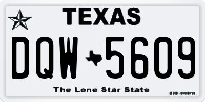 TX license plate DQW5609