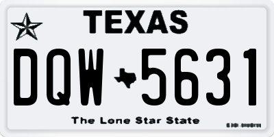 TX license plate DQW5631