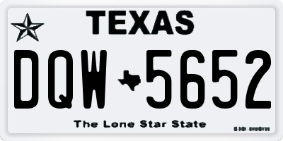 TX license plate DQW5652